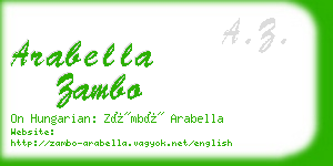arabella zambo business card